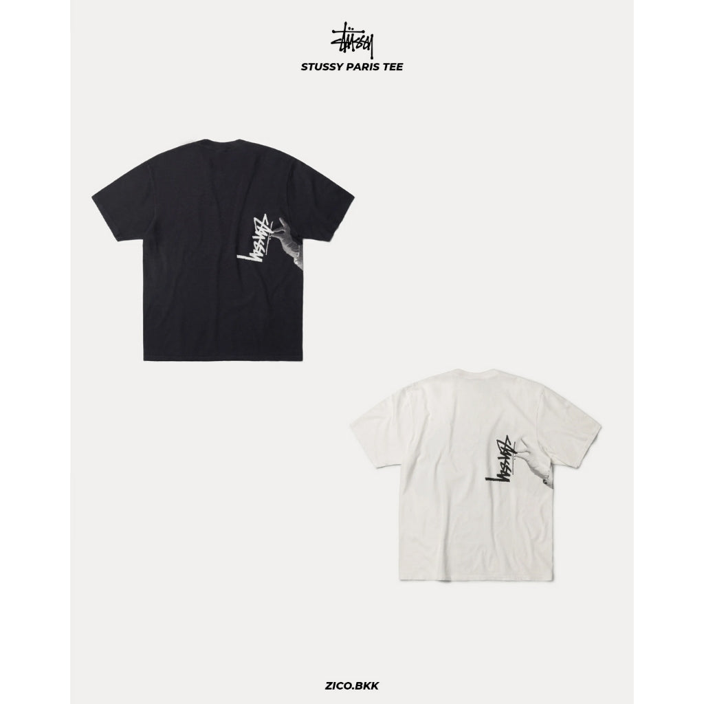 Stussy Paris Tee (Fade Black/ Natural)