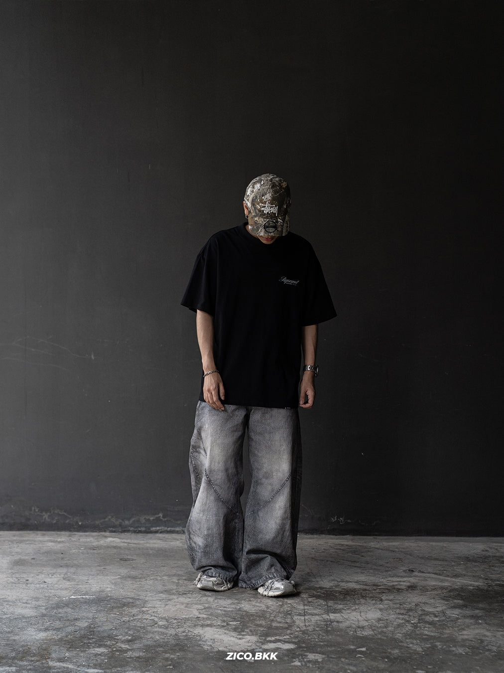ZICO.BKK Super Baggy Jeans – Aged Charcoal — รูปสินค้าจากร้าน Shopee 8