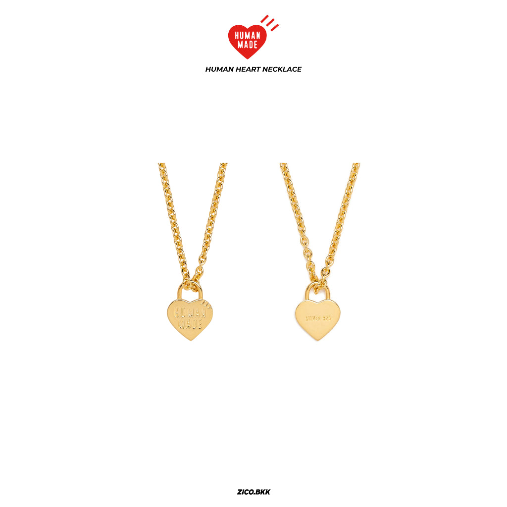 Human Made Heart Silver Necklace