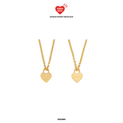 Human Made Heart Silver Necklace