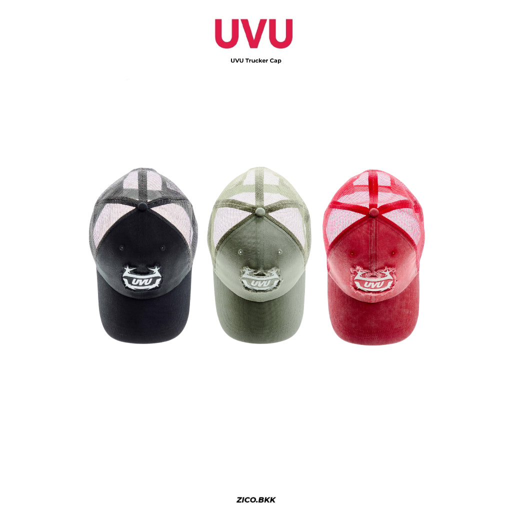 UVU Trucker Cap (Black/Olive/Red) | Trucker Cap | ZICO.BKK – zico.bkk