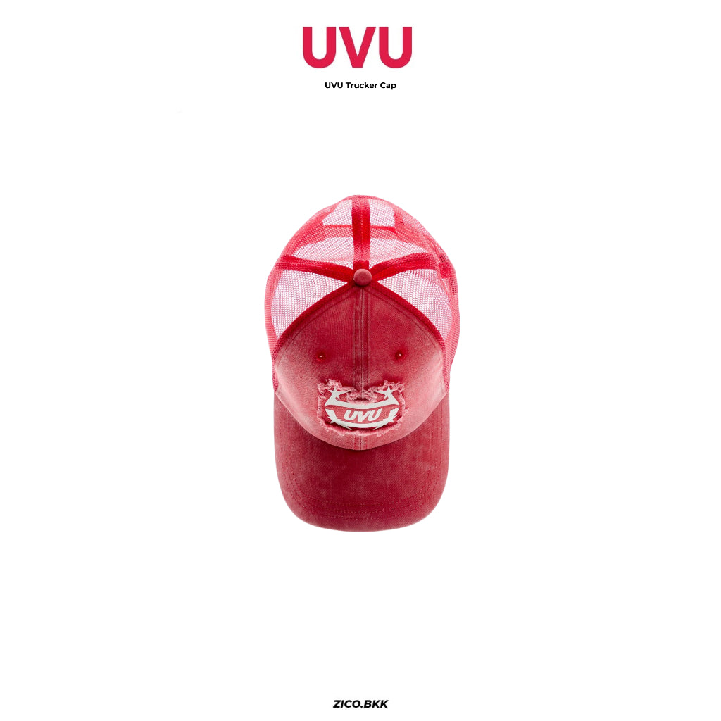 UVU Trucker Cap (Black/Olive/Red) - UVU Trucker Cap | ZICO.BKK