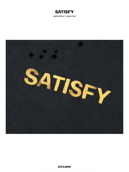 Satisfy MothTech™ Long Tee (The Rocker) Aged Black product detail 5 - ZICO.BKK