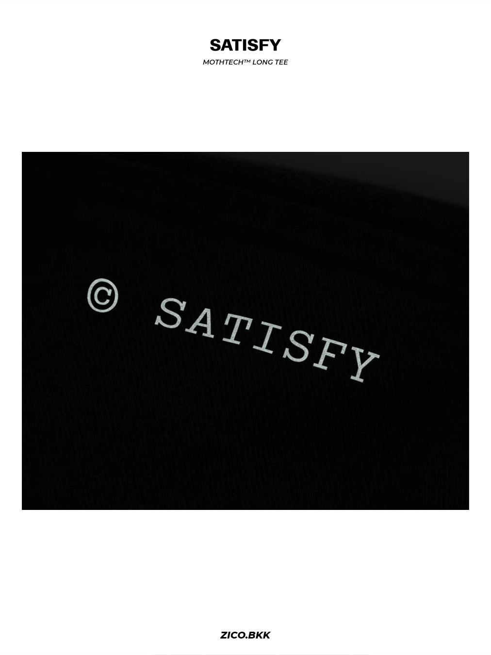 Satisfy MothTech™ Long Tee (The Rocker) Aged Black product detail 6 - ZICO.BKK