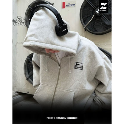 Stussy x Nike Fleece Zip-Up Hoodie (FJ9176, FJ9182)