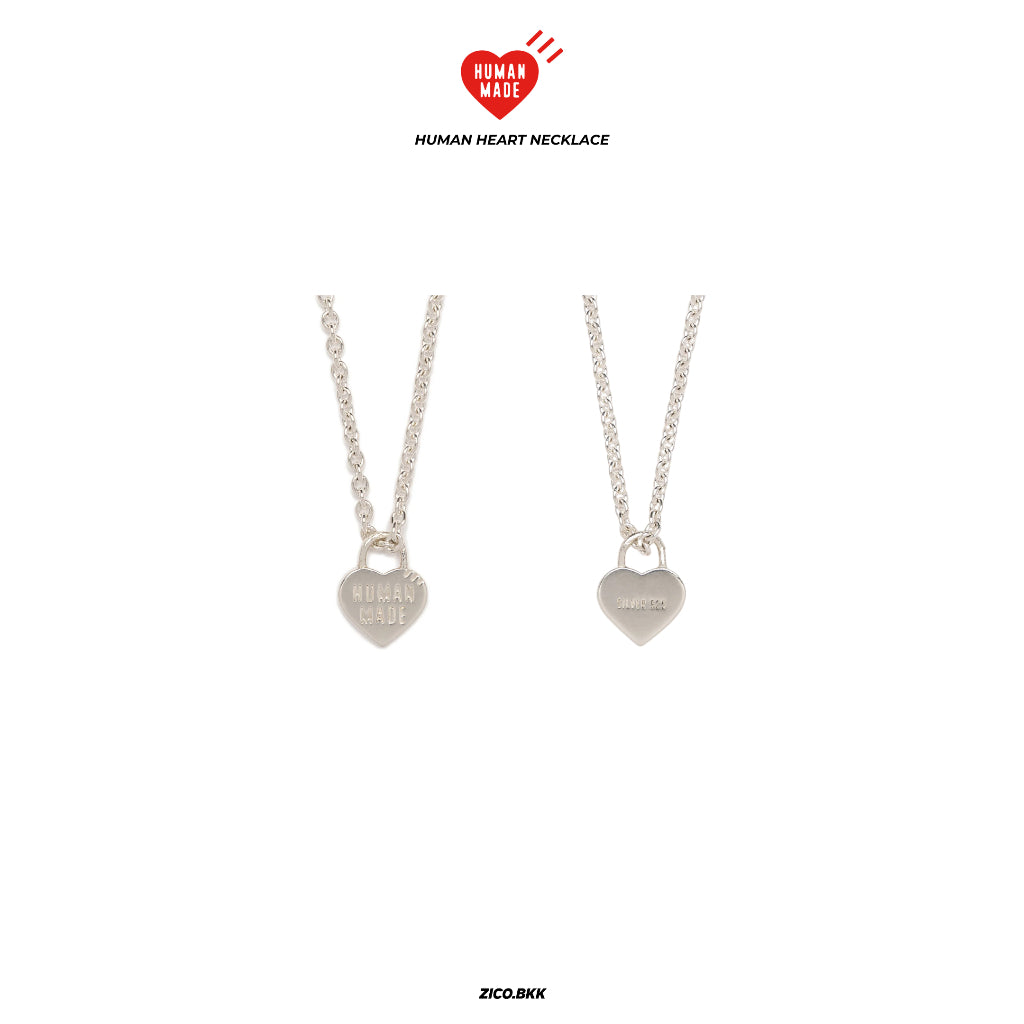 Human Made Heart Silver Necklace