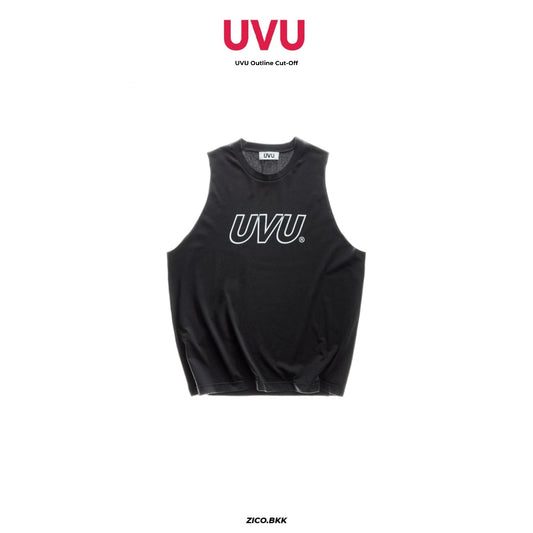 UVU Outline Cut-Off (Black/Washed Grey) - UVU Racing Vest | ZICO.BKK