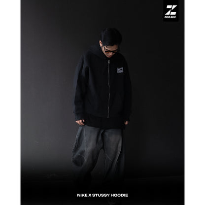 Stussy x Nike Fleece Zip-Up Hoodie (FJ9176, FJ9182)