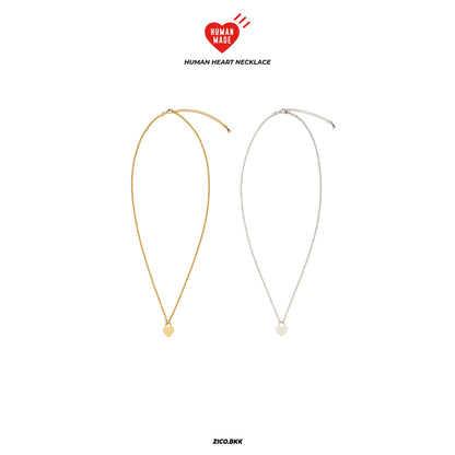 Human Made Heart Silver Necklace