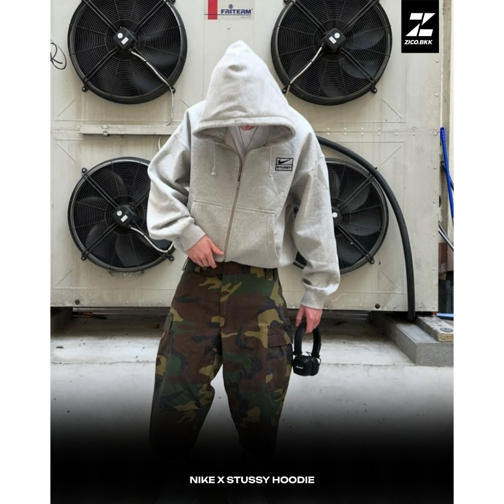 Stussy x Nike Fleece Zip-Up Hoodie (FJ9176, FJ9182)