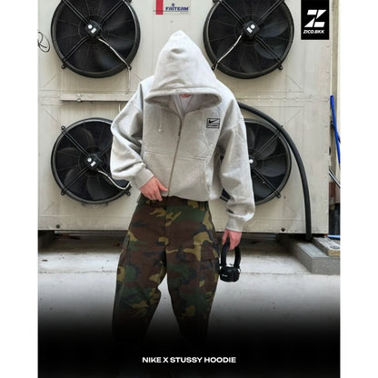 Stussy x Nike Fleece Zip-Up Hoodie (FJ9176, FJ9182)