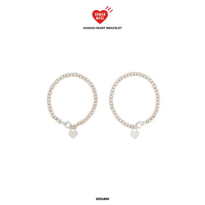 Human Made Made Heart Silver Bracelet (HM30GD086)