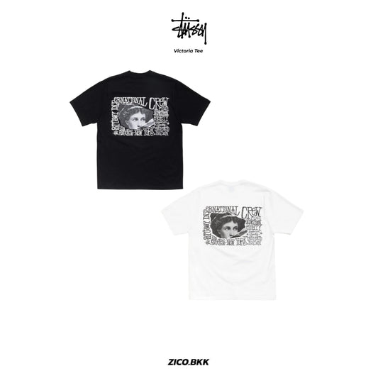 Stussy Victoria Tee (Black/White)