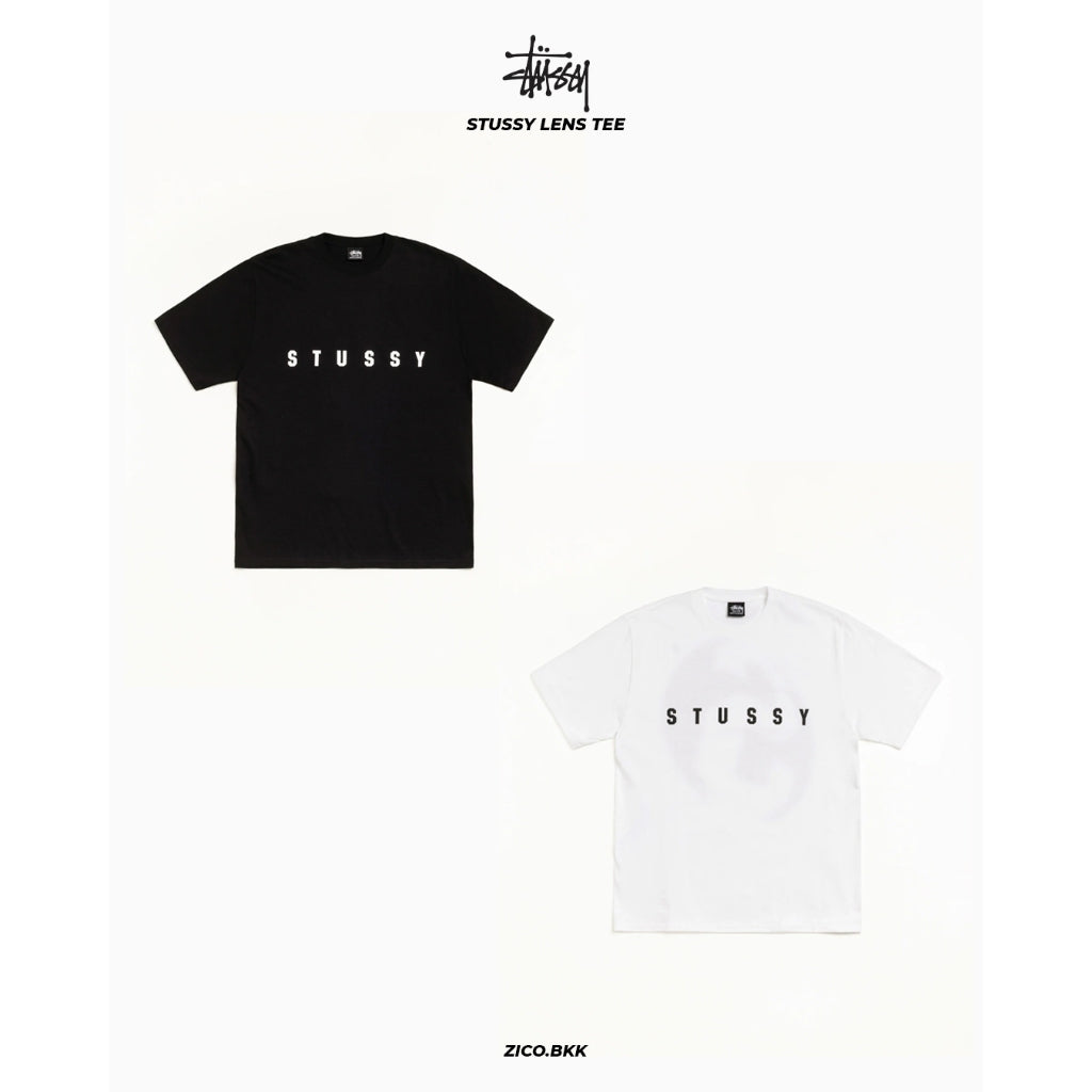 Stussy Lens Tee (Black/White) - Stussy T-Shirt | ZICO.BKK