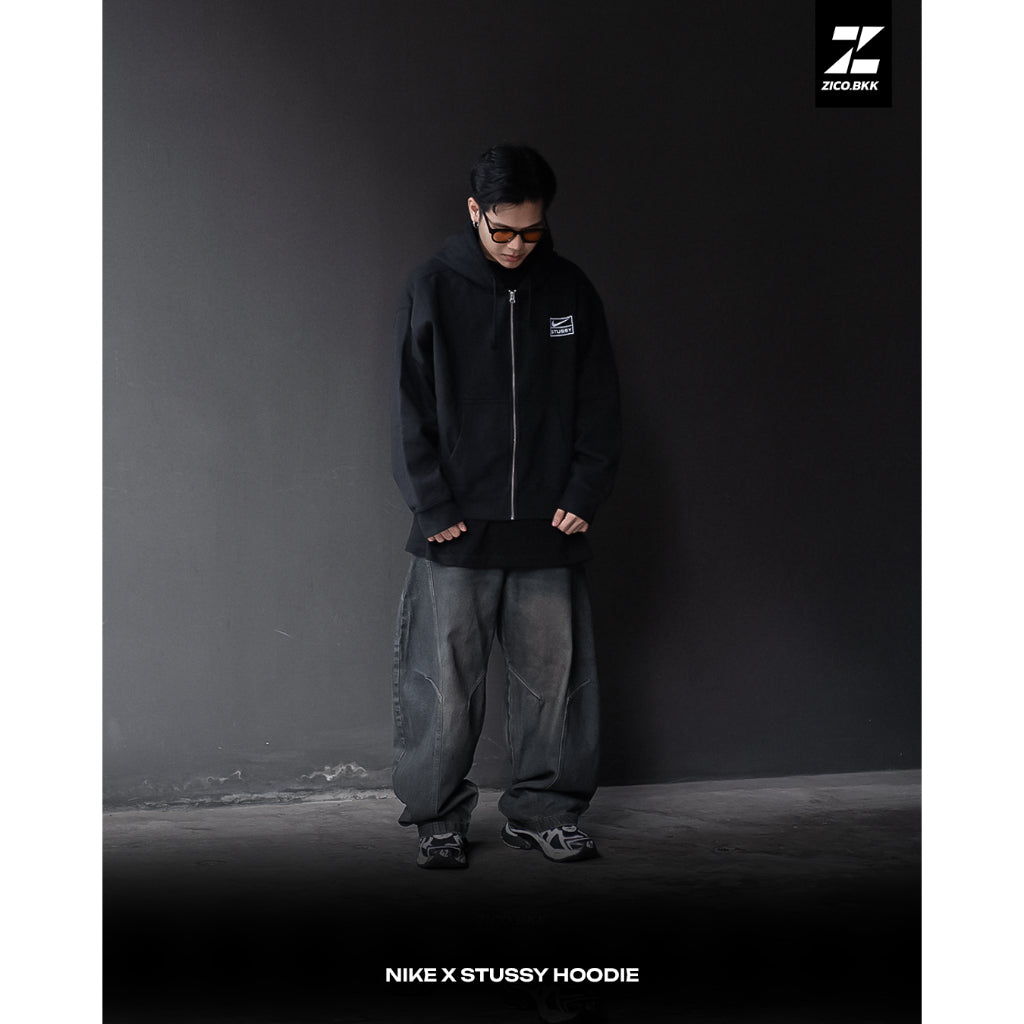 Stussy x Nike Fleece Zip-Up Hoodie (FJ9176, FJ9182)