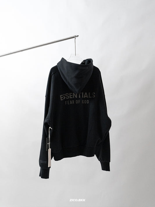 Fear of God Essentials Classic Fleece Zip-Up Hoodie - Jet Black — รูปสินค้าจากร้าน Shopee 2