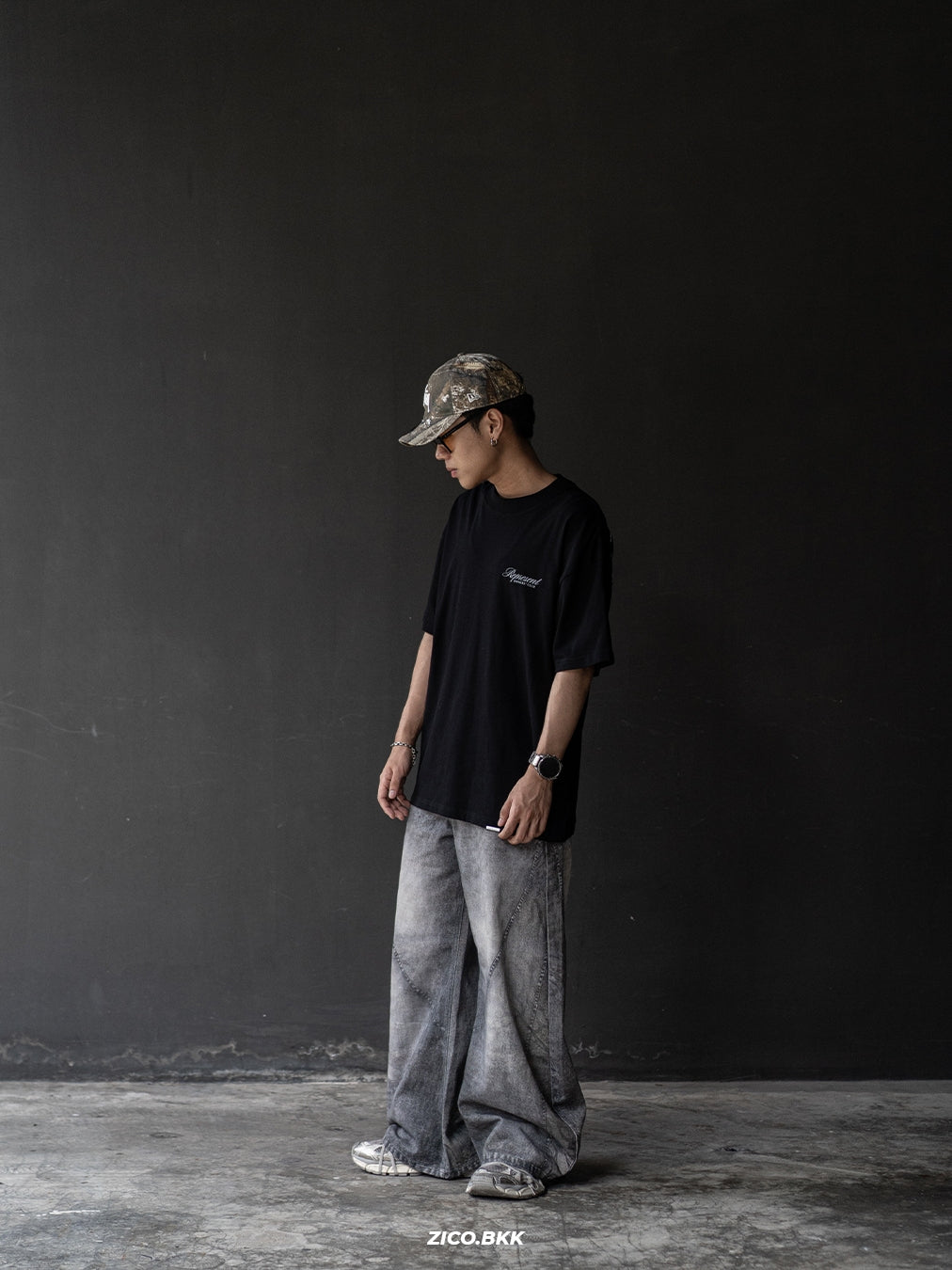 ZICO.BKK Super Baggy Jeans – Aged Charcoal — รูปสินค้าจากร้าน Shopee 7
