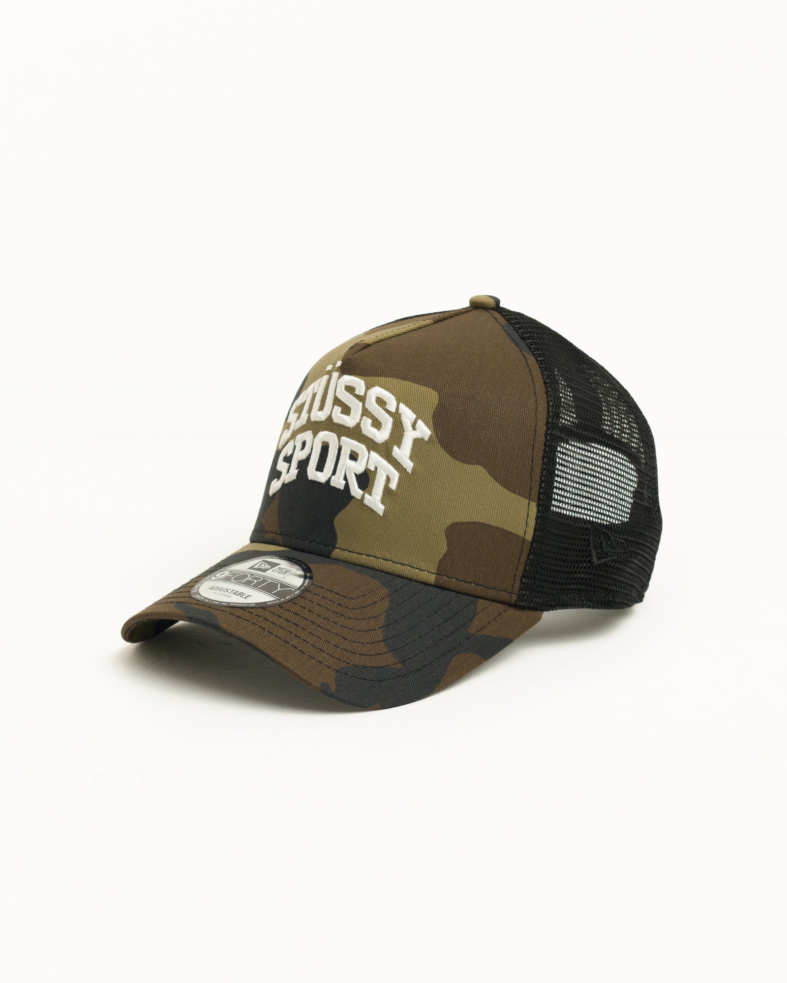 Stüssy New Era 9FORTY Sport Trucker Cap Camo mesh back