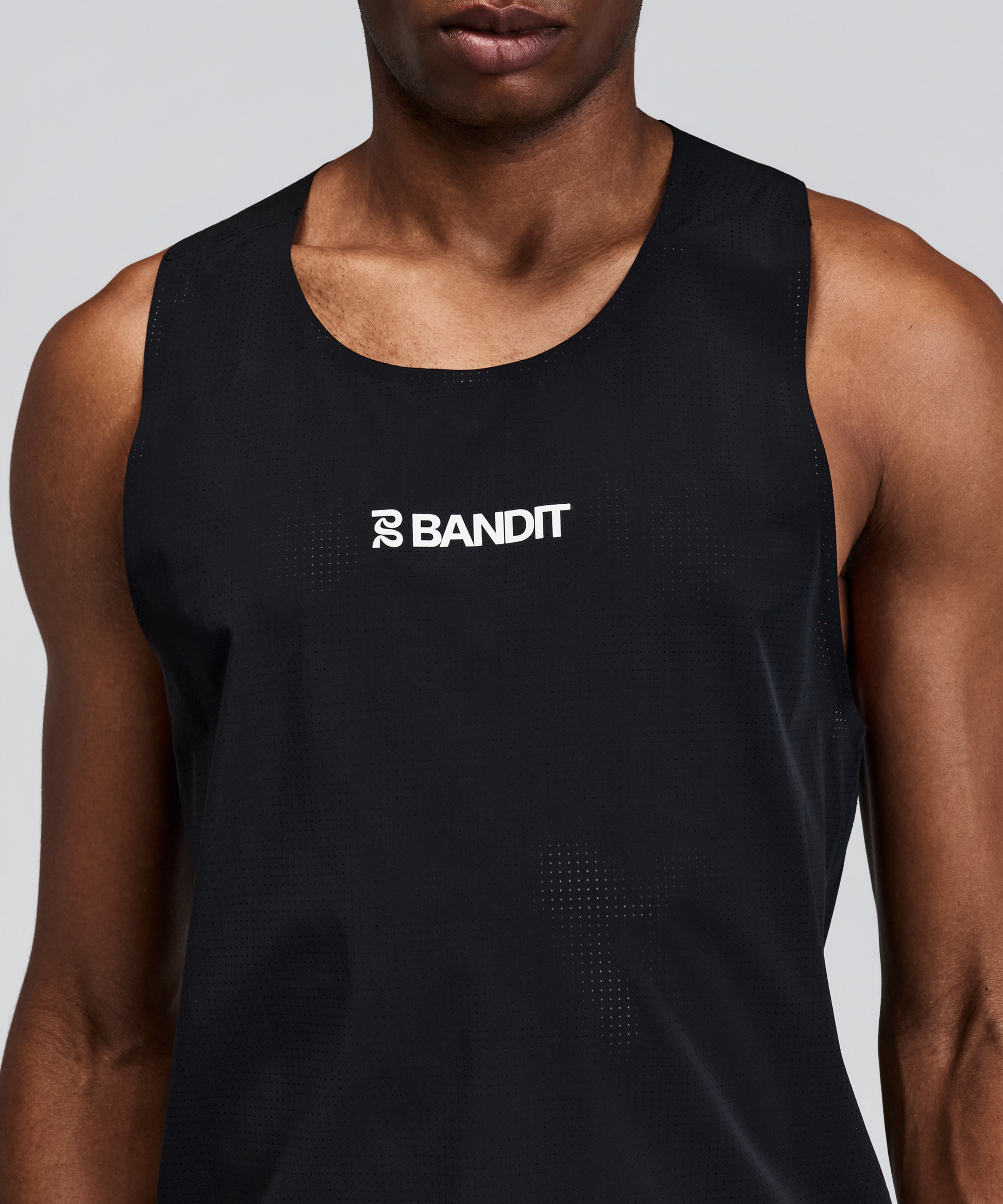 Bandit Vento Performance Singlet Black detail