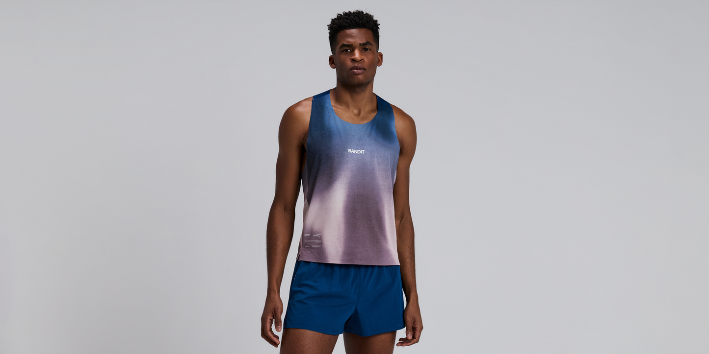 Bandit Specter Shorty Race Singlet Flow State Aegean Multi back