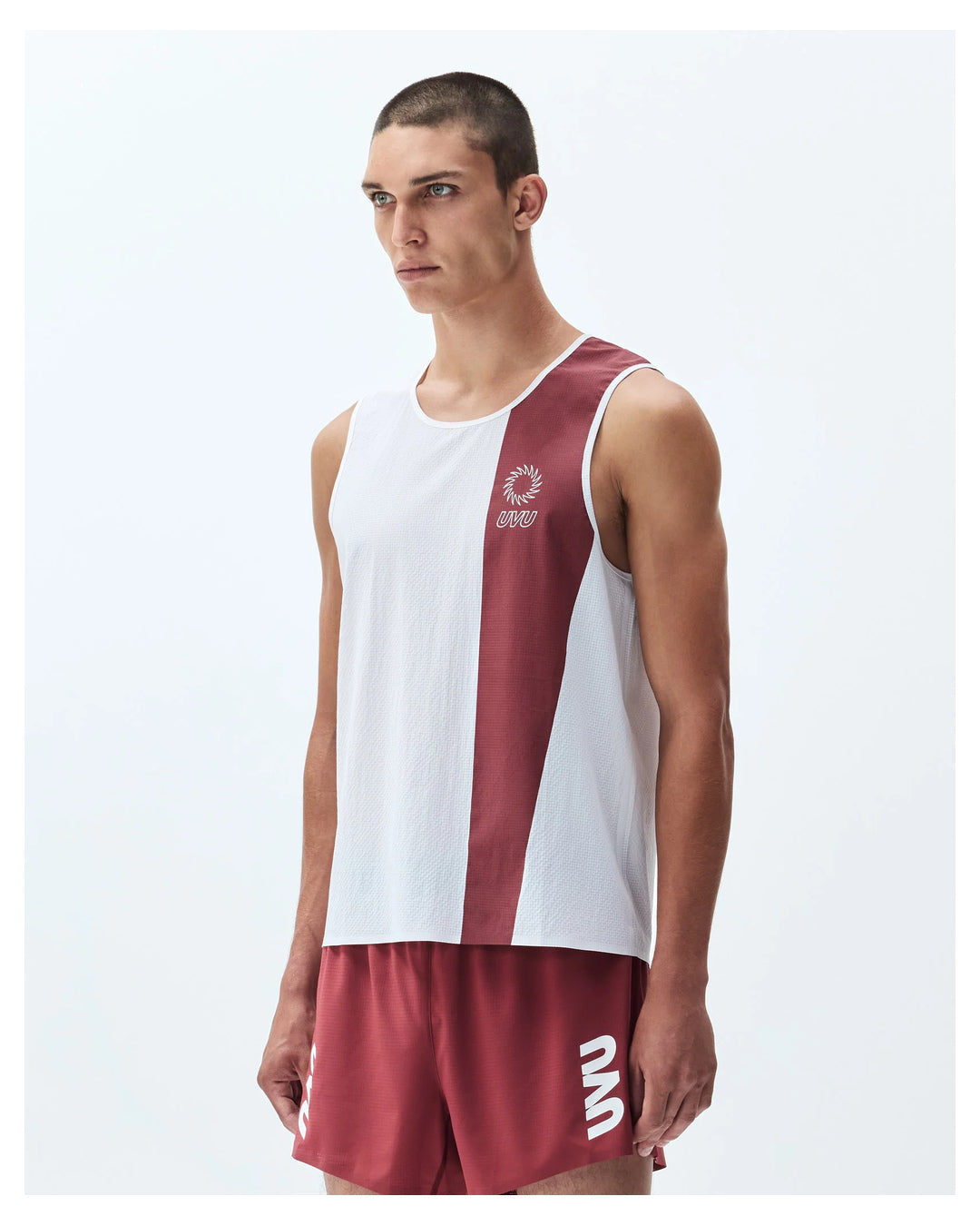 UVU Running Singlet White — official product image 4