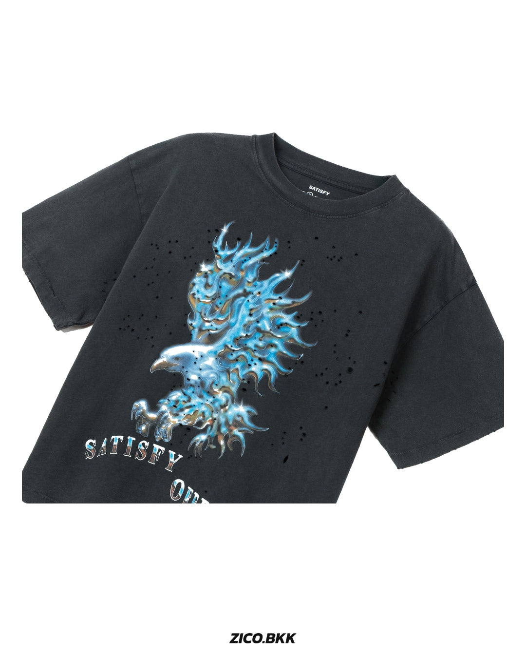 Satisfy Women's MothTech T-Shirt Aged Black — official source view 3