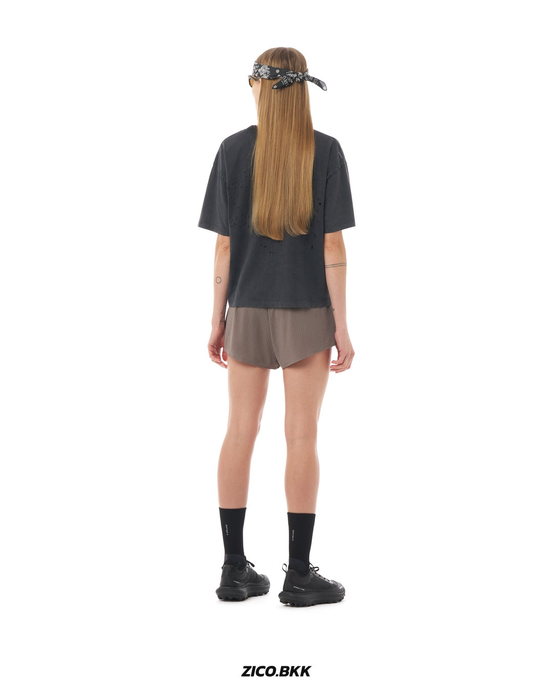 Satisfy Women's MothTech T-Shirt Aged Black — official source view 7