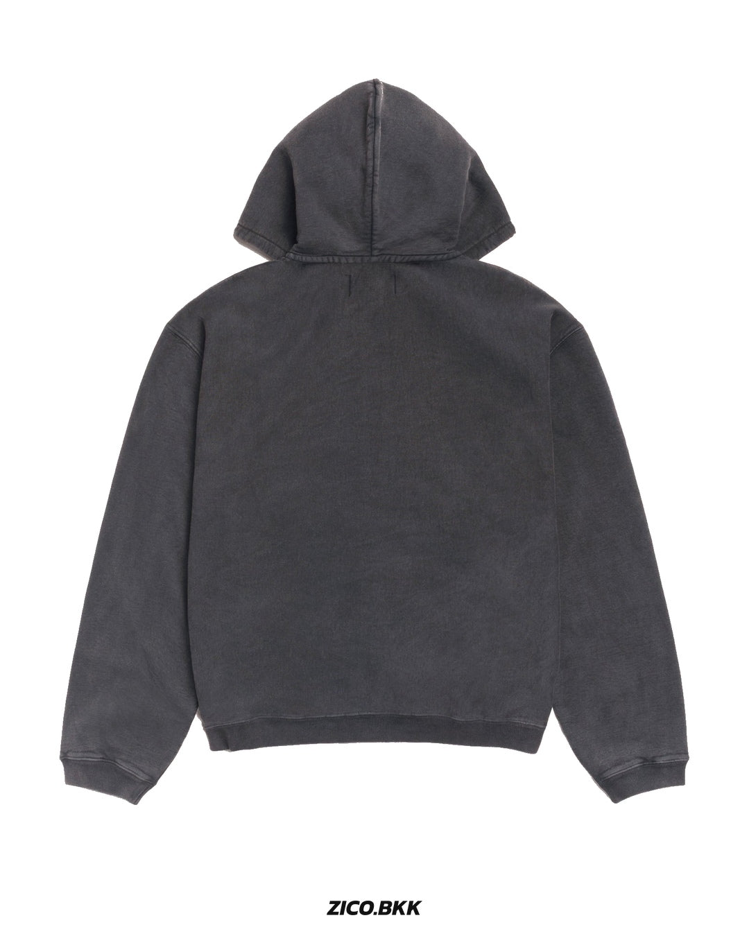 Stüssy Faded Graphic Zip Hoodie Washed Black — official source view 2
