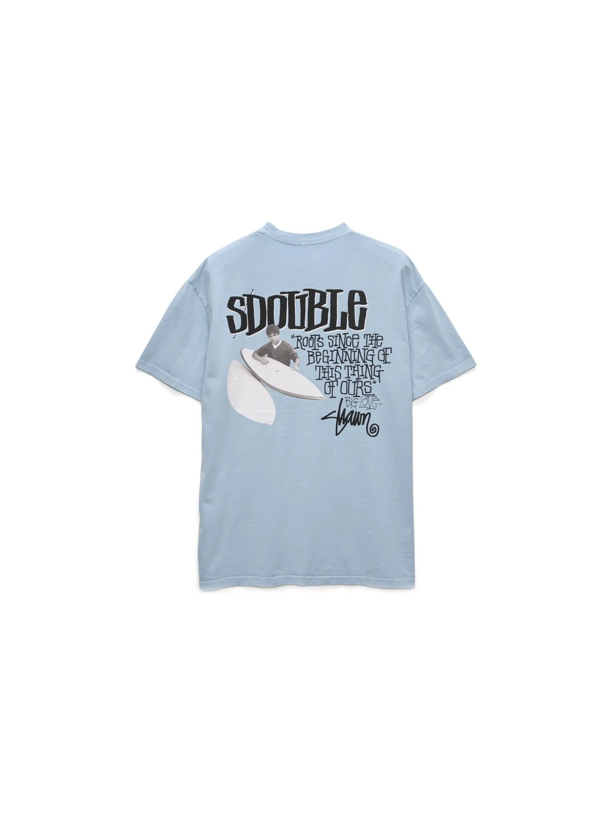 S/Double Pintails Tee Washed Blue - back print